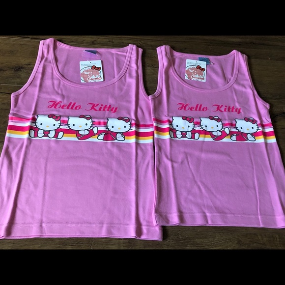 Last one! HELLO KITTY-NWT Women’s Pink Yoga Tank Tops - Picture 2 of 10
